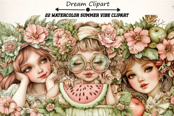 Download Watercolor Summer Vibe Clipart - Art Collection